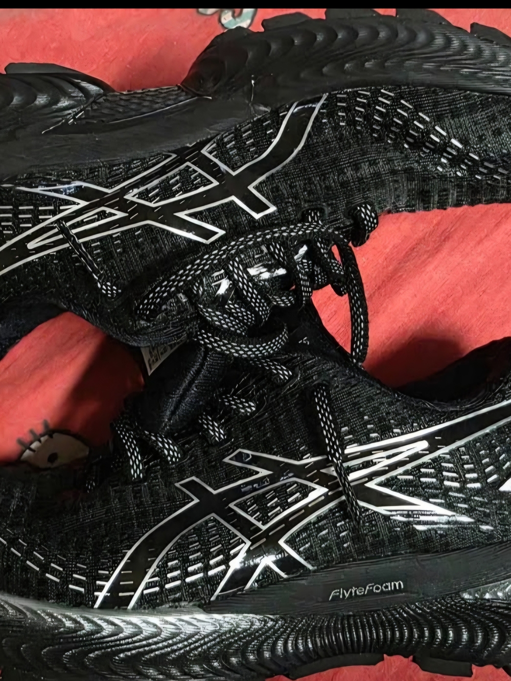 Asics Black with White Logo Men's Athletic Running Sneakers
